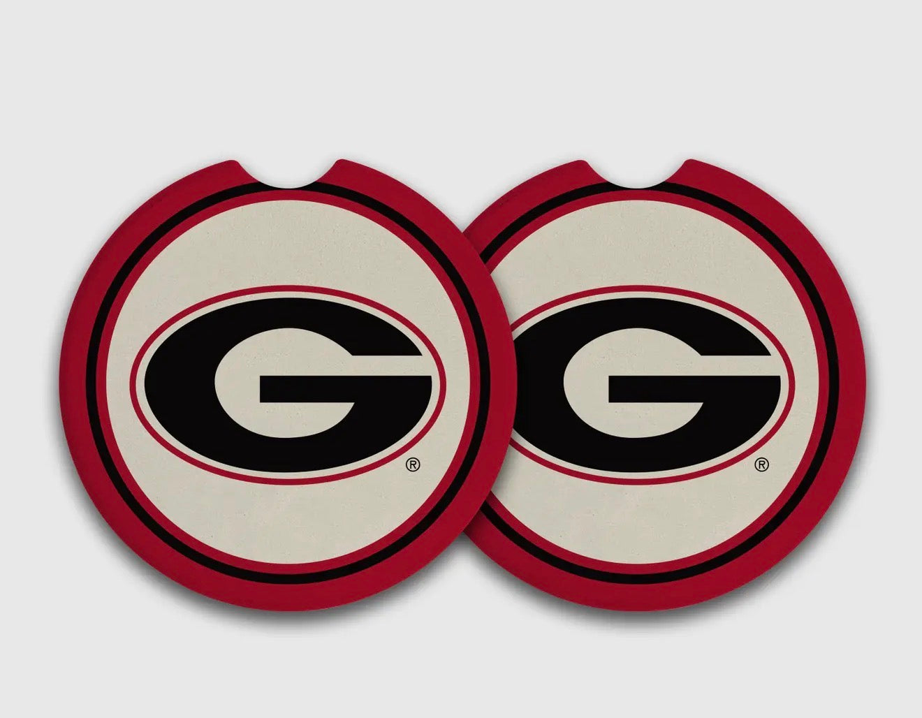 Georgia Bulldog Ceramic Stone Car Coasters