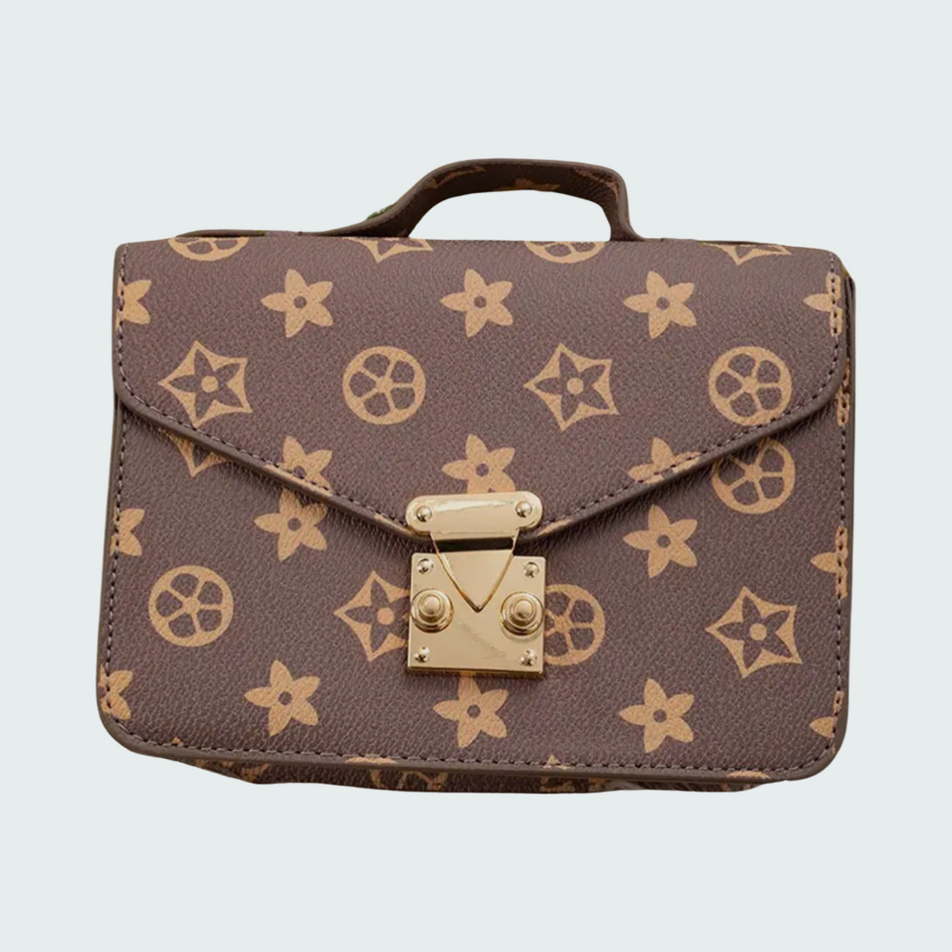 Brown Star Printed Inspired Purse