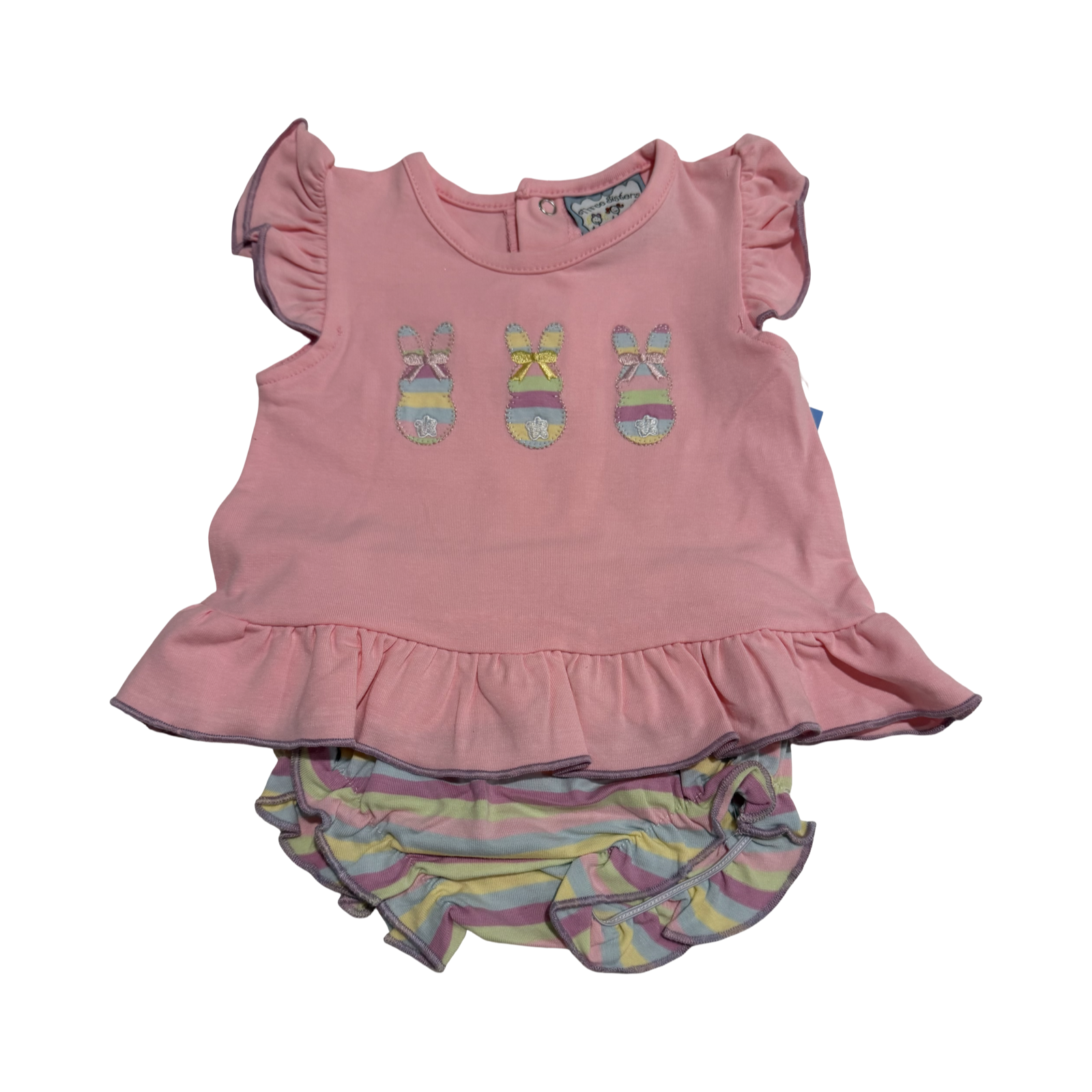 Three Sisters Bunny Appliqué Bloomer Set