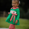 Smocked Grinch Inspired Girls Pant Set