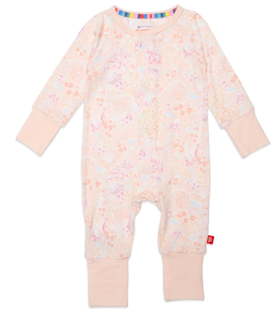 Magnetic Me Modal Coverall-Coral Floral
