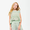 Striped Gauze Tiered Ruffle Top and Short Set