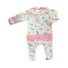 Magnolia Baby Pink Chickadees Ruffle Footie