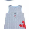 Little Me Baby Boys Lobster Sunsuit with Hat