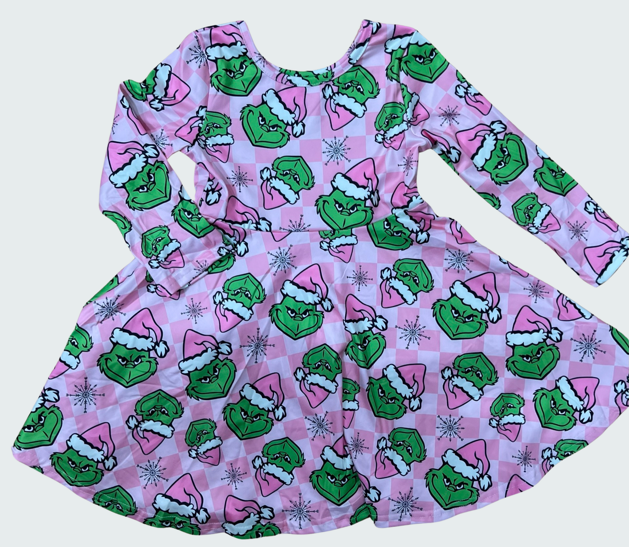 Pink Grinch Twirl Dress