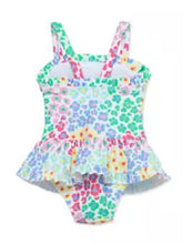 Load image into Gallery viewer, Little Me Multi Color Leopard Print Swim Suit 50+UPF

