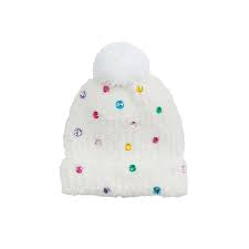 Girls Rhinestone Beanie Hat