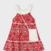 Mayoral Mini Girls Printed
Sundress w/Crochet Crossboy
Purse - Grenadine