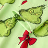 Grinch Inspired Print Christmas Bow Twirl Dress