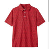 Boys Georgia Topo Red/Black Polo