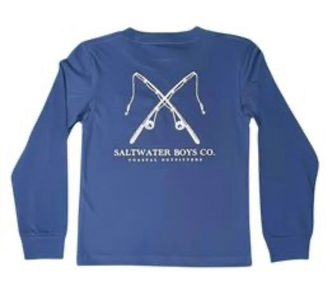 Saltwater Boys Co L/S Rod and Reel Graphic Tee