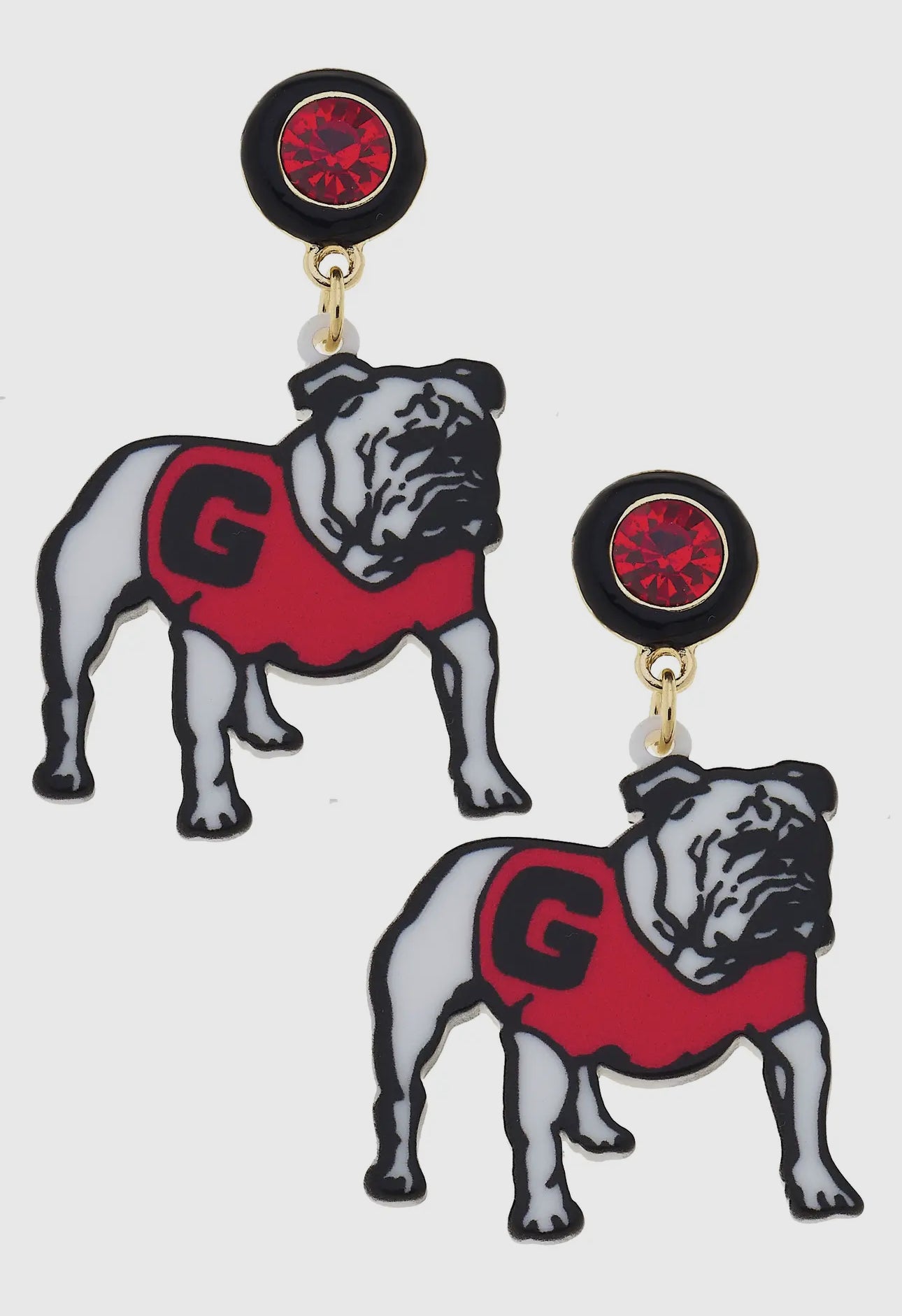 Georgia Standing Bulldog Drop Earrings