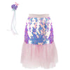 Bling Bling Mermaid Skirt & Hairclip Set Pink