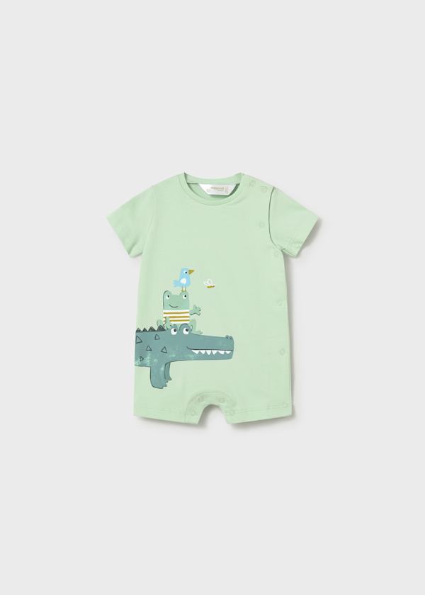 Baby Boys Alligator Print Romper