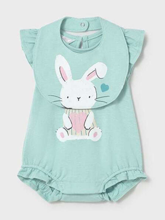 Bay Girl Bunny Romper & Bib Set