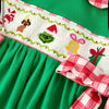 Smocked Grinch Inspired Girls Pant Set