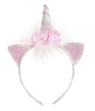 Load image into Gallery viewer, Great Pretenders Dreamy Unicorn Dress &amp; Headband, Iridescent/Pink
