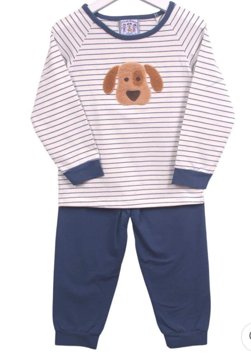 Puppy Appliqué Jogger Set