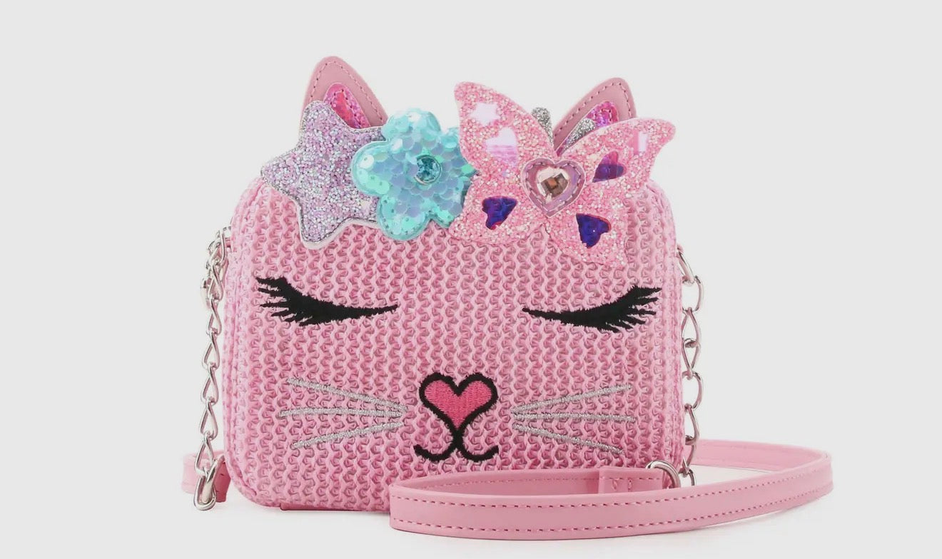 Miss Bella Kitty Cat Pink
Straw Crossbody Bag