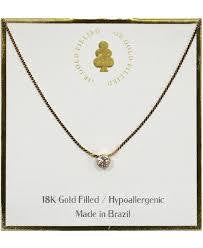 Dainty Hypoallergenic Gold Tone Necklace-18”