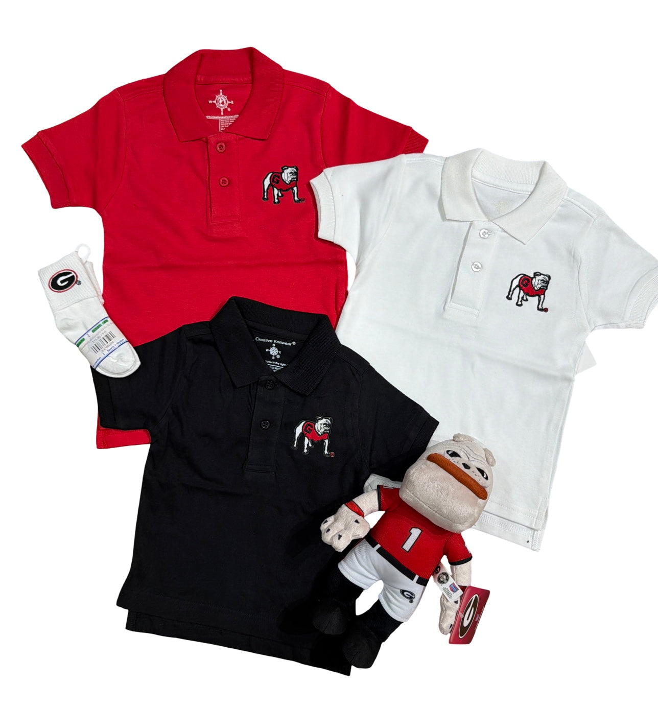 Boys Georgia Bulldog Solid Polo Shirt