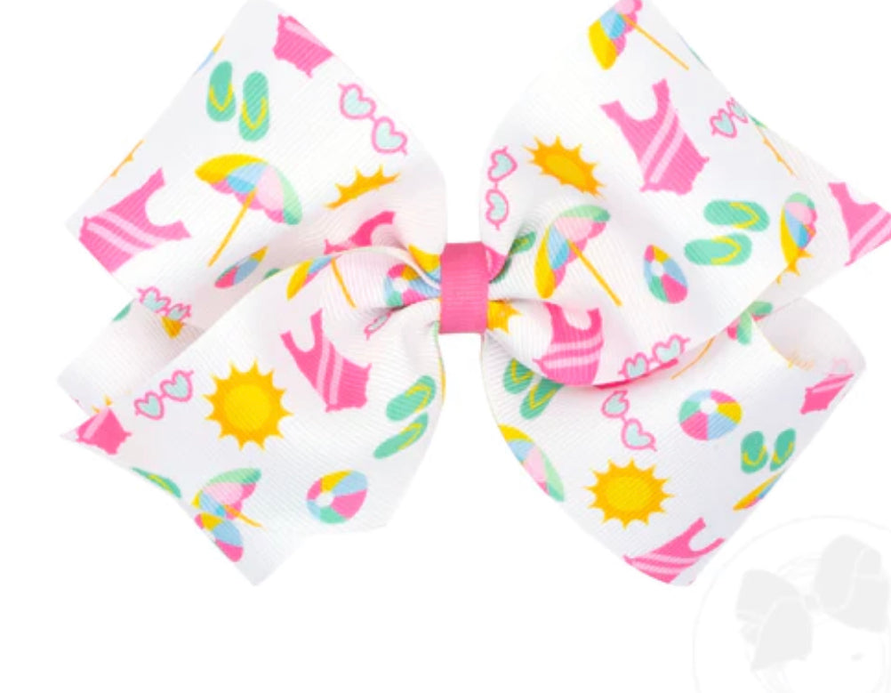 Wee Ones Medium Summer Print Bow