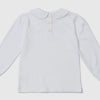 Peter Pan Collared Whit Long Sleeve Shirt