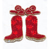 Cowboy Hat & Boots Beaded Earrings