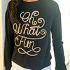 Paperflower Oh What Fun Tinsel Long Sleeve Tween Holiday Graphic Sweatshirt