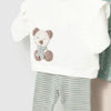 Baby Girl Bear w/Scarf Appliqué Jogger Set
