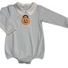 Magnolia Baby Trick or Treat Appliqué Collared L/S Boy Bubble