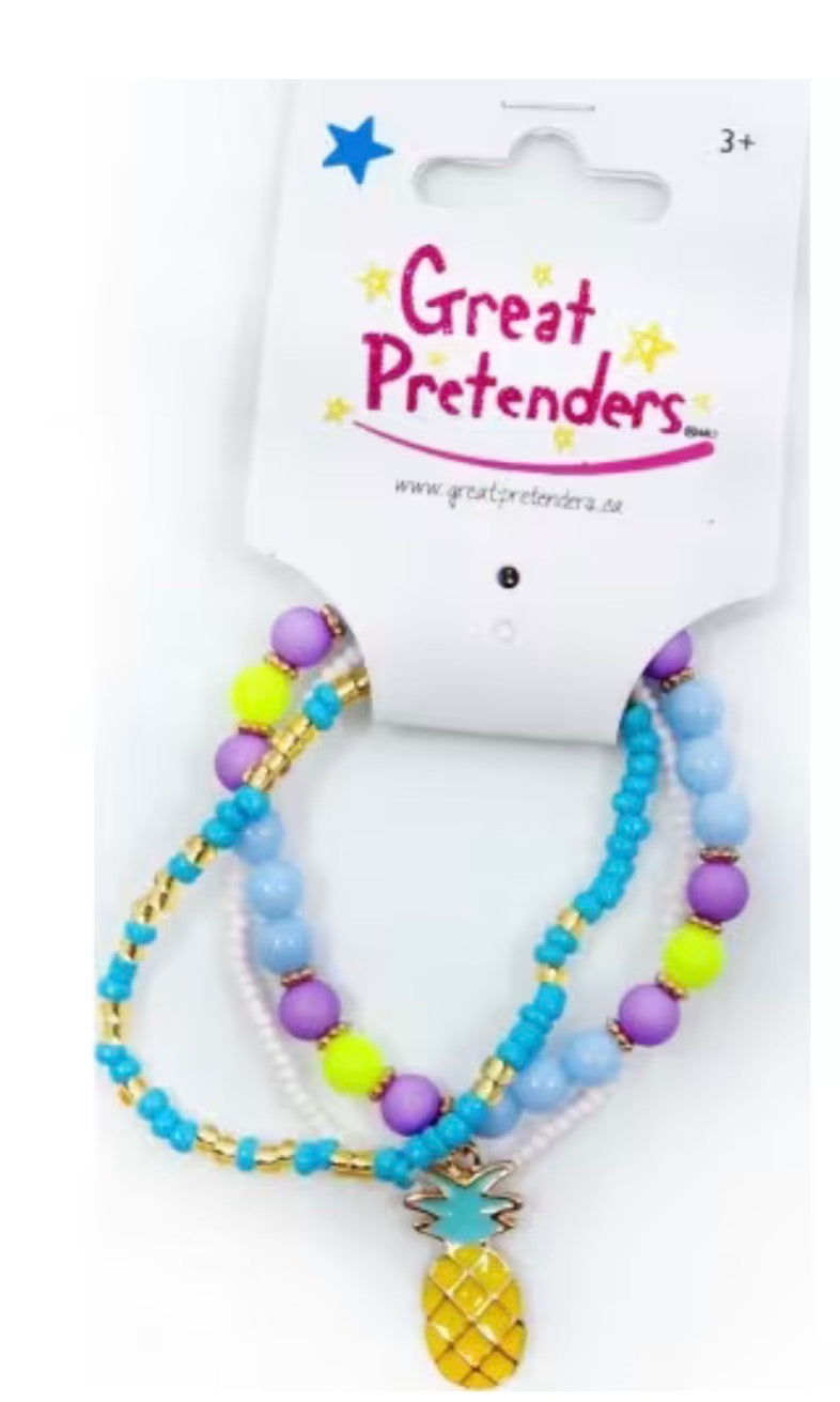 Hot Tropics Bracelet Set-Pineapple