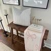 Chenille Bow Blanket-Pink