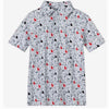 Boys Georgia Red/Black Camo Polo
