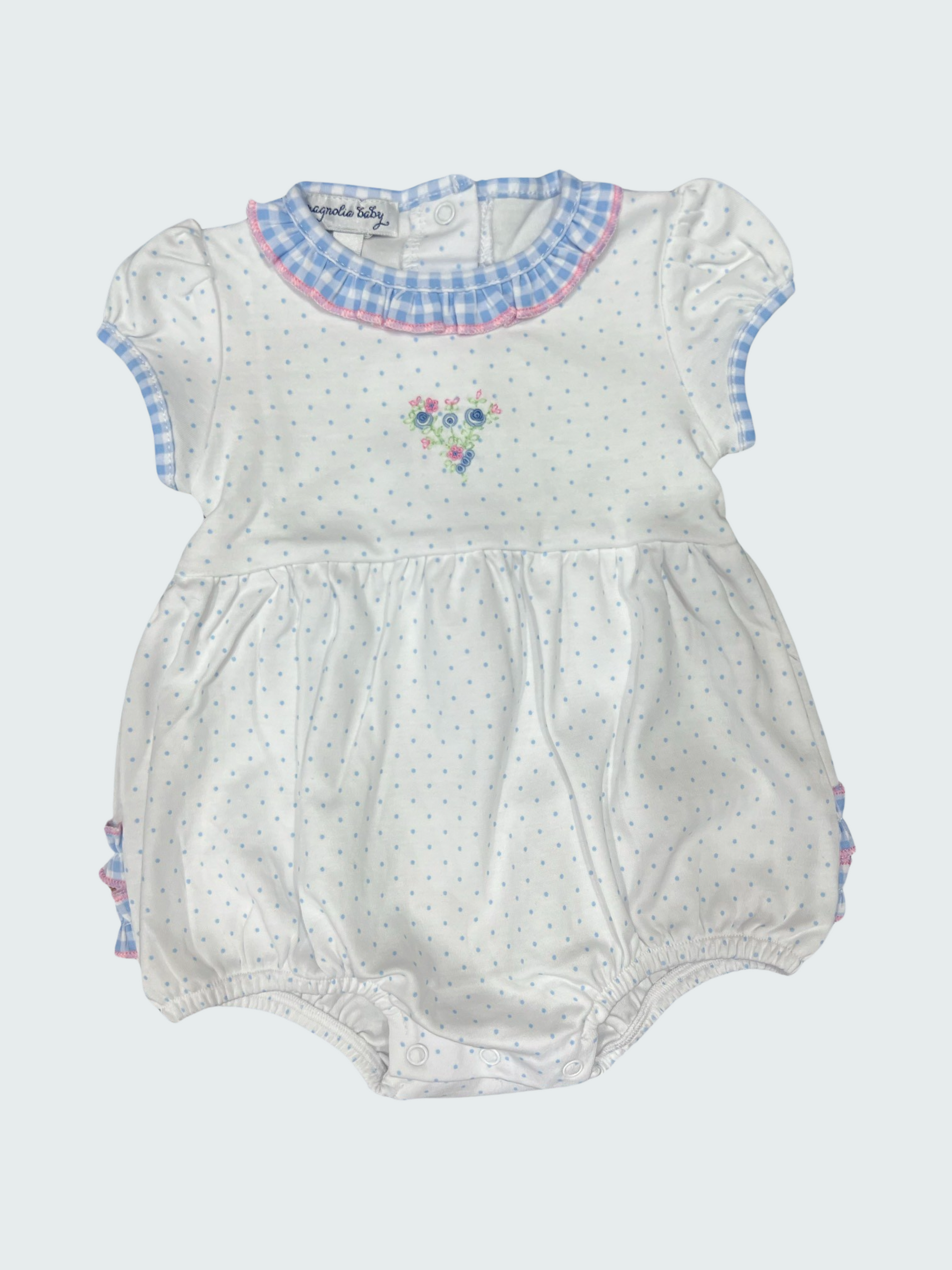 Magnolia Baby Anna’s Classic Embroidered Ruffle Bubble