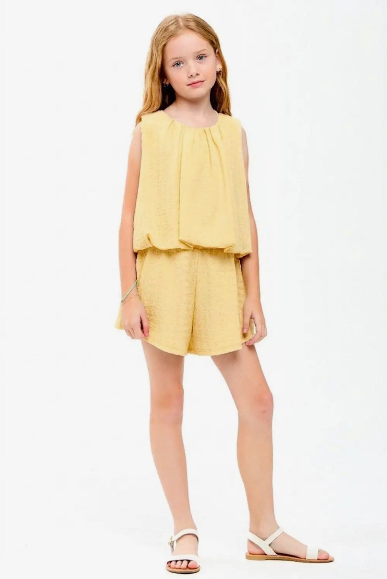 Lightweight Curly Wrinkled Skort Set