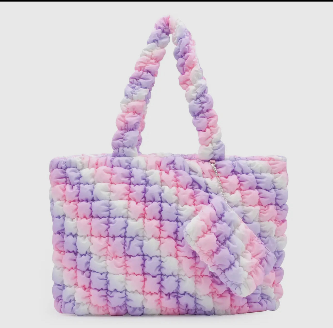 Quilted Scrunchies Large Tote Bag with Coin Purse