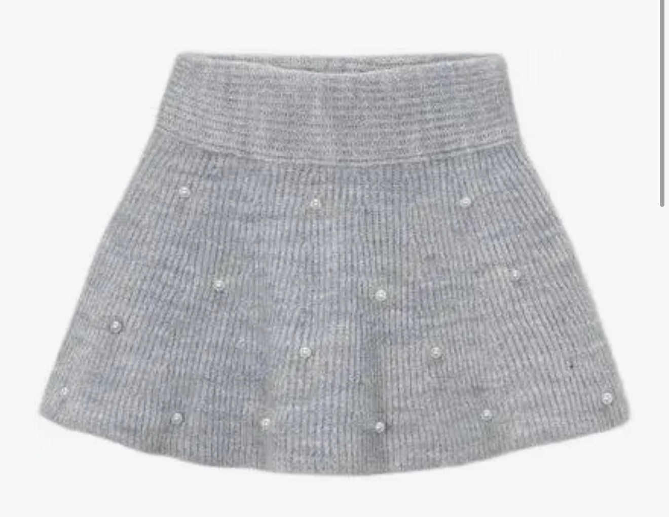 Mayoral knit skirt with pearl embellishment