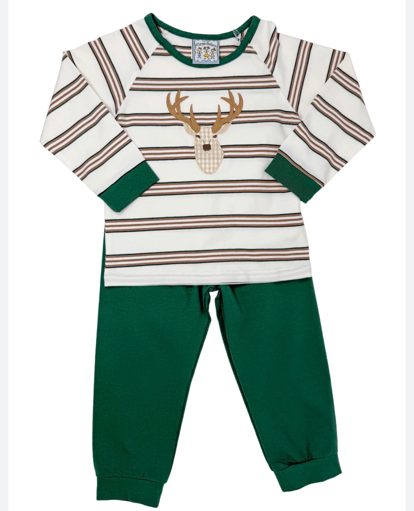 Deer Appliqué Jogger Set