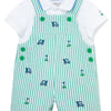 Little Me Golf Woven Infant Shortall Set