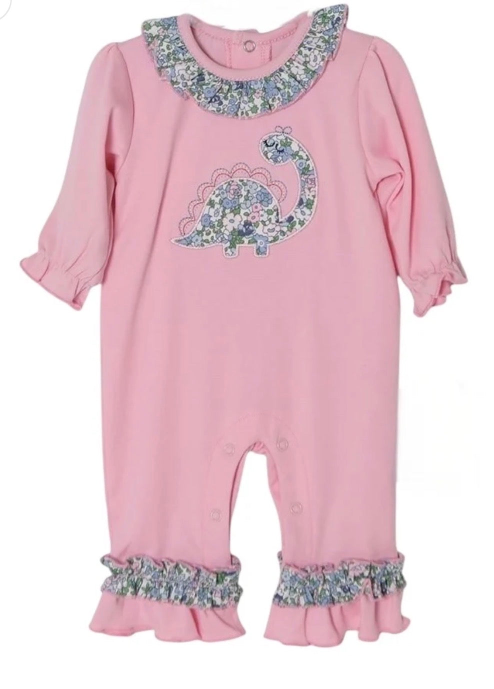 Dinosaur Appliqué Girls Romper