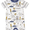 Galaxy Quest Boys Bamboo Shortie Romper