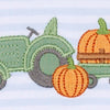 Pumpkin Green Tractor Appliqué Diaper Cover Set