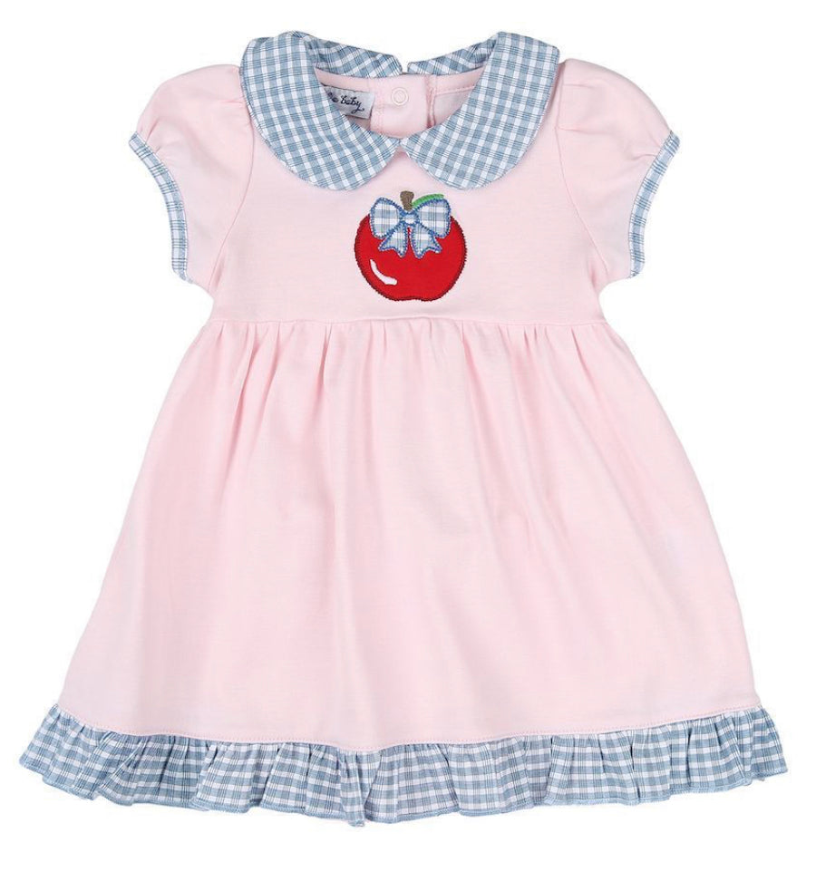 Magnolia Baby Red Delicious Appliqué Dress