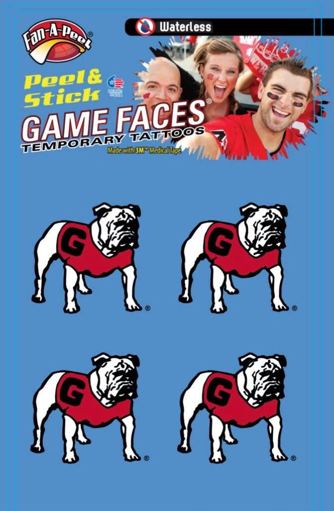 Game Faces Peel & Stick Standing Bulldog Tattoo