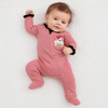 Bulldog Pride Appliqué Ruffle Zip Footie