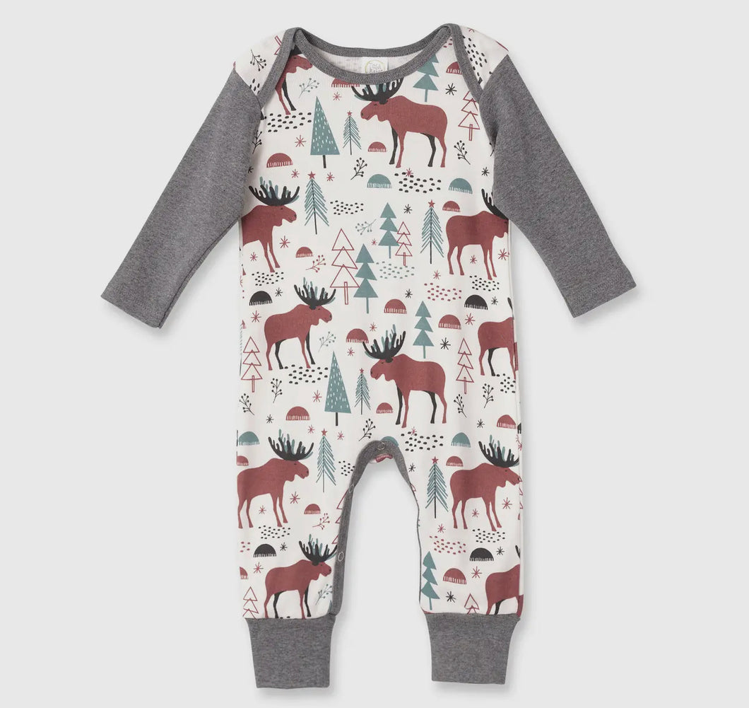 Moose Tracks Bamboo Romper