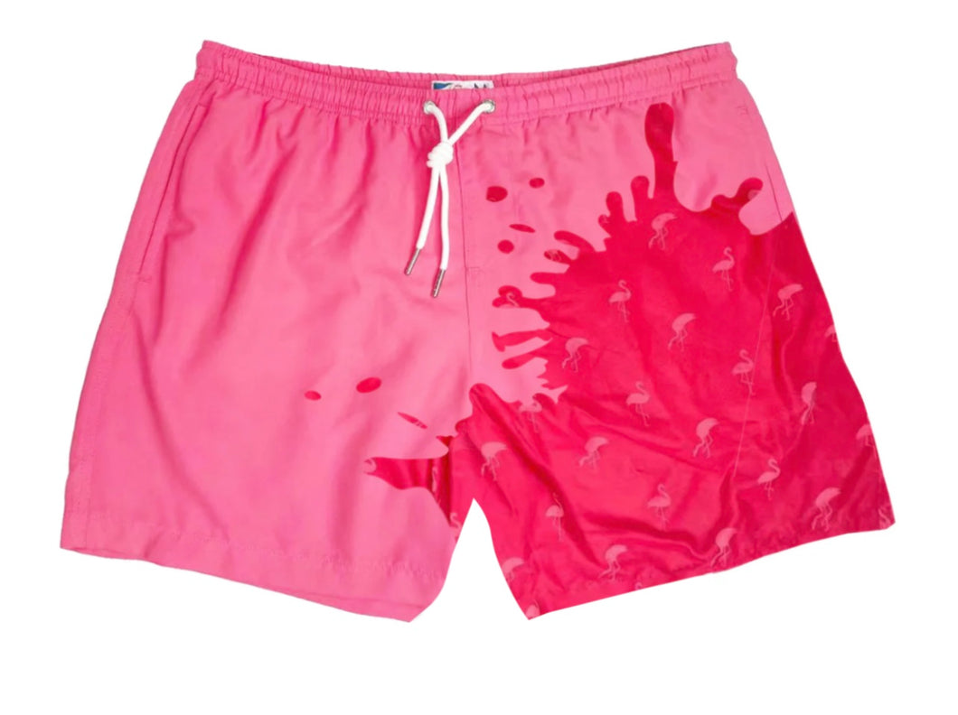 Bermies Pink to Flamingo Swim Trunks