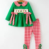 Smocked Grinch Inspired Girls Pant Set