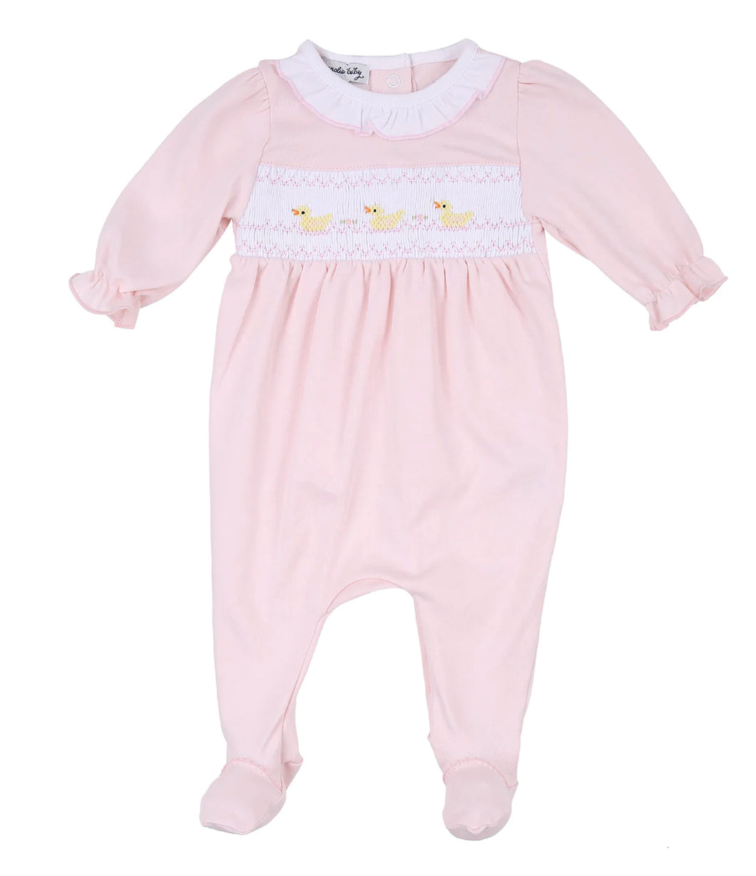 JUST DUCKY CLASSICS SMOCKED
GIRL FOOTIE - PINK